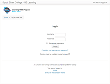 Tablet Screenshot of g2learning.sprottshaw.com